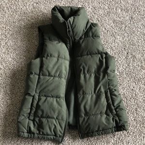 Dark green puffer vest